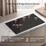 30 Inch Electric Cooktop with 4 Burners and Timer