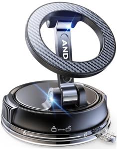 Car Phone Holder for Magsafe [78+LBS Strongest Suction & 2400gf Strongest Magnetic] 360° Adjustable Car Phone Mount, Phone Holders for Your Car for iPhone 16 Pro Max 15 14 13 12 Plus (Carbon Fiber)