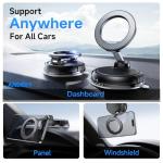 Car Phone Holder for Magsafe [78+LBS Strongest Suction & 2400gf Strongest Magnetic] 360° Adjustable Car Phone Mount, Phone Holders for Your Car for iPhone 16 Pro Max 15 14 13 12 Plus (Carbon Fiber)