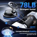 Car Phone Holder for Magsafe [78+LBS Strongest Suction & 2400gf Strongest Magnetic] 360° Adjustable Car Phone Mount, Phone Holders for Your Car for iPhone 16 Pro Max 15 14 13 12 Plus (Carbon Fiber)