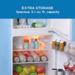 Retro Mini Fridge with Freezer, 3.1 Cu.Ft, Blue