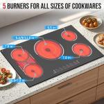 Traenvir 36-Inch 5 Burner Electric Cooktop