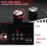 Electric 2 Burner Cooktop with Safety Features