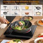 Karinear Single Burner Electric Cooktop with Touch Control