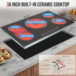 Traenvir 36-Inch 5 Burner Electric Cooktop