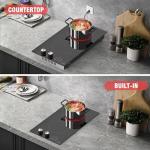 Electric 2 Burner Cooktop with Safety Features