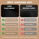 sancua Rectangle Tablecloth - 60 x 84 Inch - Stain and Wrinkle Resistant Washable Polyester Table Cloth, Decorative Fabric Table Cover for Dining Tables, Buffet Parties and Camping, Black