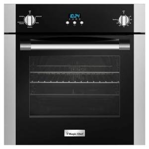 Magic Chef 24-Inch Built-In Electric Single Wall Oven, Stainless Steel, 2.2 Cu. Ft. - Kitchen Appliance with Programmable Convection, 4 Cooking Modes, Broiler Pan and Defrost Function