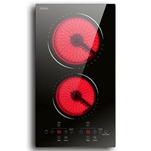 Hobsir 2 Burner Electric Cooktop with Knob Control