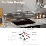 Hobsir 4-Burner Electric Cooktop with Timer and Safety Lock