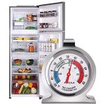 2 Pack Large Dial Refrigerator Thermometers with Red Indicator
