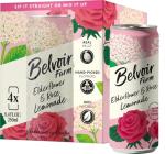 Belvoir Farm Elderflower & Rose Sparkling Lemonade | Delicious On It's Own Or As A Mixer | Product of UK | 4 Cans, 8.4 fl oz (250mL)