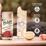 Belvoir Farm Elderflower & Rose Sparkling Lemonade | Delicious On It's Own Or As A Mixer | Product of UK | 4 Cans, 8.4 fl oz (250mL)