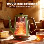 DmofwHi Gooseneck Electric Kettle(1.0L), 100% Stainless Steel BPA Free Classic Pour Over Coffee Kettle | Tea Kettle - Green