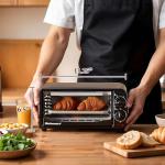 Elite Gourmet ETO236 Personal Compact 2 Slice Countertop Toaster Oven with 15 Minute Timer & Adjustable Temperature, Bake, Broil, & Toast, Black