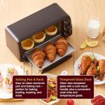 Elite Gourmet ETO236 Personal Compact 2 Slice Countertop Toaster Oven with 15 Minute Timer & Adjustable Temperature, Bake, Broil, & Toast, Black