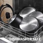 BECIGAR 23pcs Ceramic Pots and Pans Set, Nonstick Detachable Handle Cookware, Induction Kitchen Cooking Set with Removable Handle,include Frying Pans & Saucepans Oven Safe (Black)