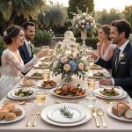 N9R 600PCS Disposable Plastic Plates, Gold Plastic Dinnerware Set Includes 100 Dinner Plates, Dessert Plate, Cups, Spoons, Forks, Knives for 100 Guests, Perfect for Party, Wedding, Birthday