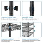 Ulif E1 Heavy Duty Closet Garment Rack, 6 Tiers Adjustable Metal Freestanding Expandable Clothing Storage with 4 Hanger Rods, Easy to Assemble Wardrobe, 71.4" H x (70" - 88.2") L x 14" D, Black