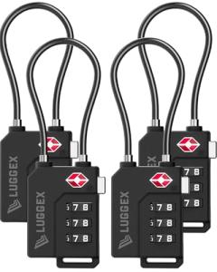 LUGGEX TSA Locks for Luggage, Suitcase Locks TSA Approved, Luggage Locks, Ease of Use & Durable