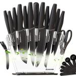 Astercook 22-Piece Kitchen Knife Set with Block