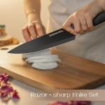 Astercook 22-Piece Kitchen Knife Set with Block