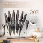 Astercook 22-Piece Kitchen Knife Set with Block