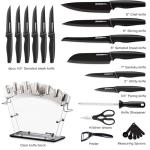 Astercook 22-Piece Kitchen Knife Set with Block
