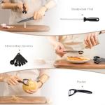 Astercook 22-Piece Kitchen Knife Set with Block