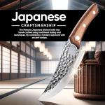 Matsato Chef Knife - Perfect Kitchen Knive. Japanese Knife for Cooking, Chopping. Japanese Style Knive for Home, Camping, BBQ. For Balance & Control, 5.8 Inch