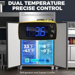 Coolski 48" Stainless Steel Refrigerator and Freezer Combo