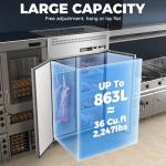 Coolski 48" Stainless Steel Refrigerator and Freezer Combo