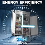 Coolski 48" Stainless Steel Refrigerator and Freezer Combo