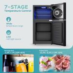 Compact Double Door Mini Fridge with Freezer