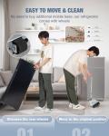 Compact Double Door Mini Refrigerator with Freezer