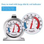 2 Pack Large Dial Refrigerator Thermometers with Red Indicator
