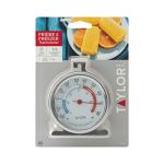 Taylor Large Dial Kitchen Refrigerator Thermometer, Silver