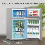 COWSAR 3.2 Cu.Ft Mini Fridge with Freezer