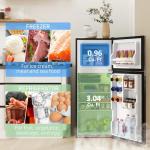 4 Cu.Ft Mini Fridge with Freezer and Reversible Door