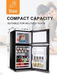 KRIB BLING Compact Mini Fridge with Freezer