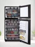 KRIB BLING Compact Mini Fridge with Freezer