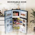 4 Cu.Ft Mini Fridge with Freezer and Reversible Door