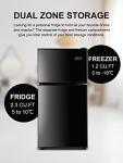 KRIB BLING Compact Mini Fridge with Freezer