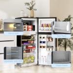 4 Cu.Ft Mini Fridge with Freezer and Reversible Door