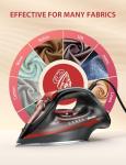 1500W Steam Iron with Non-Stick Soleplate