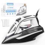 IRONDAY 1700W Steam Iron with Non-Stick Soleplate