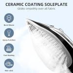 IRONDAY 1700W Steam Iron with Non-Stick Soleplate