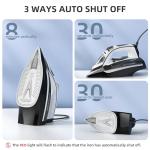 IRONDAY 1700W Steam Iron with Non-Stick Soleplate