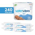 WaterWipes Original Baby Wipes, 240 Count (4 Packs), 99.9% Water-Based Wipes, Unscented, For Sensitive Skin, Packaging May Vary