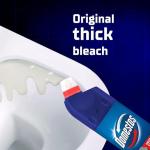 Domestos Original Thick Bleach disinfectant that eliminates 99.99% of bacteria and viruses* unstoppable strength 9x 750 ml